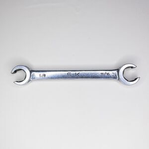 Vintage S-K F-2022 Flare Nut Line Wrench 5/8" x 11/16" Forged Alloy Steel USA
